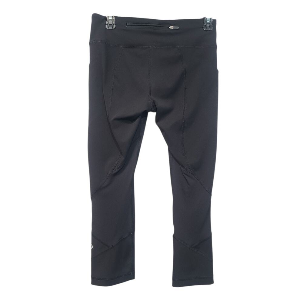 Lululemon Pace Rival Crop High-Rise 22" Black Size 6 GUC Luxtreme - Picture 2 of 6
